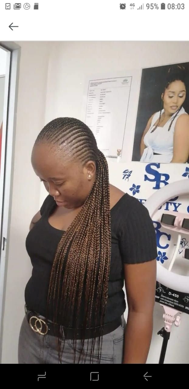 Cornrows and braids at Sarah's Beauty Clinic