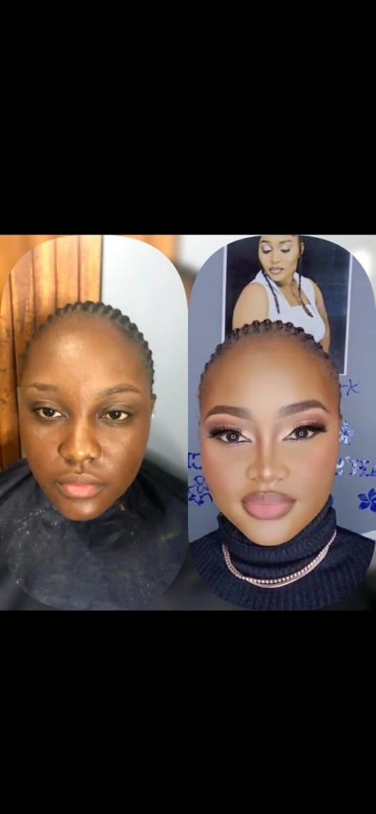 Bridal makeup transformation