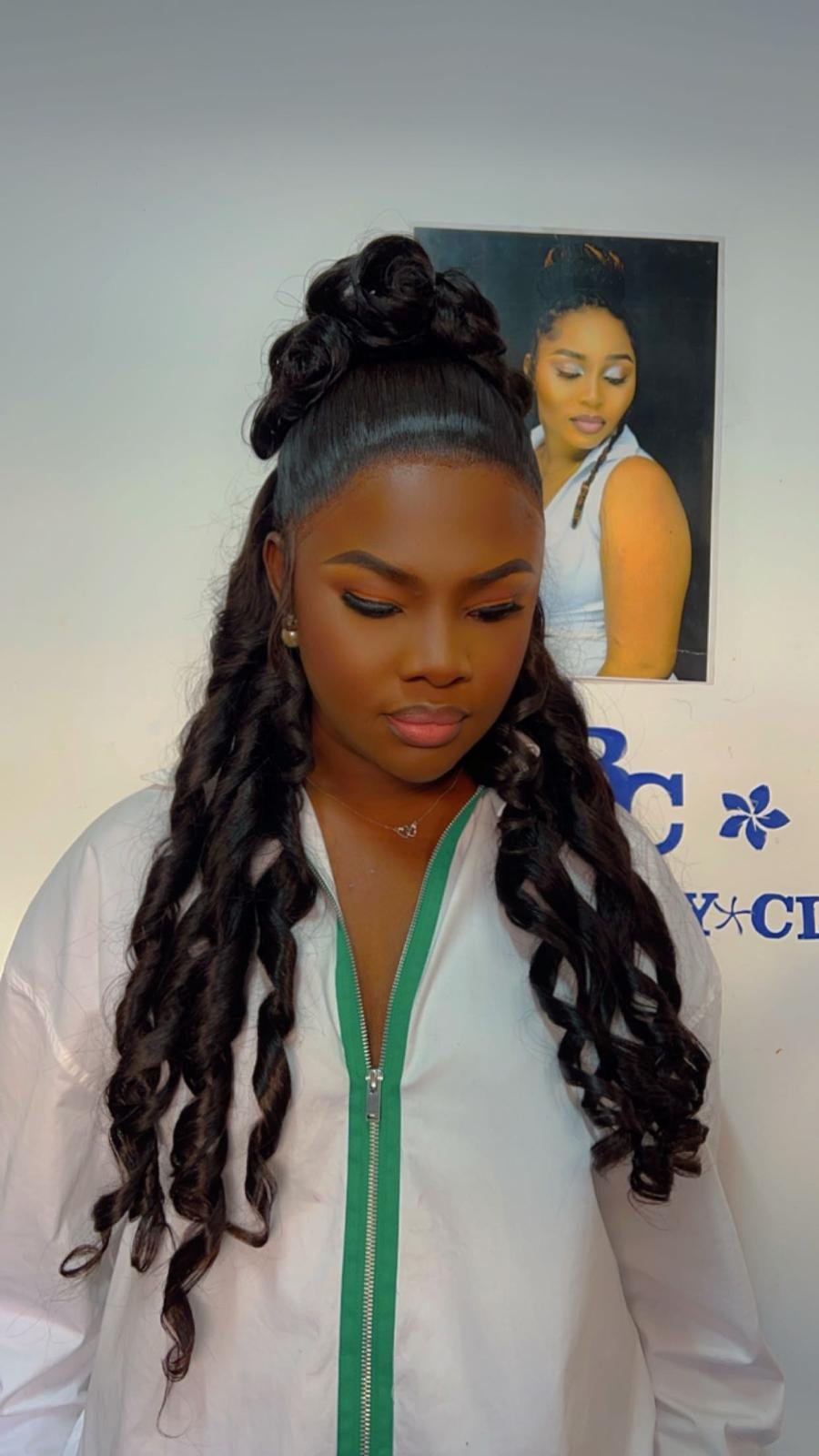 Curled styling at Sarah's Beauty Clinic